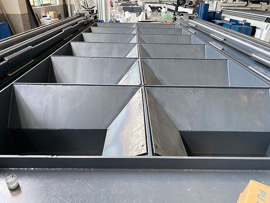 smaller air flow from the dust collector