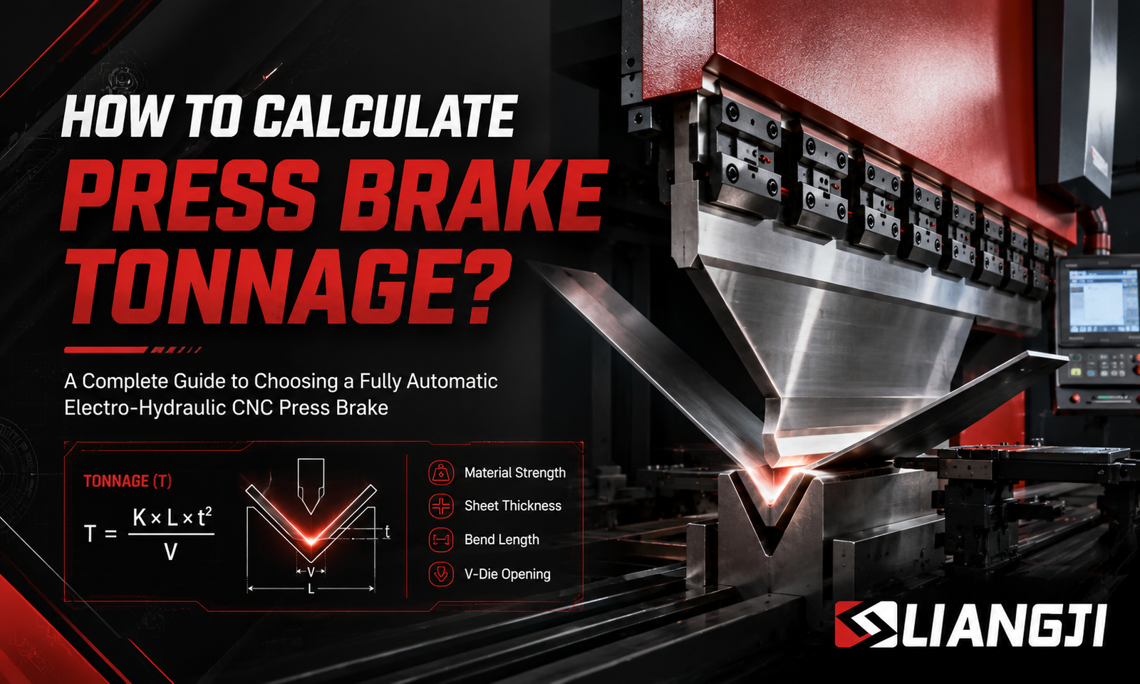 how to calculate press brake tonnage？