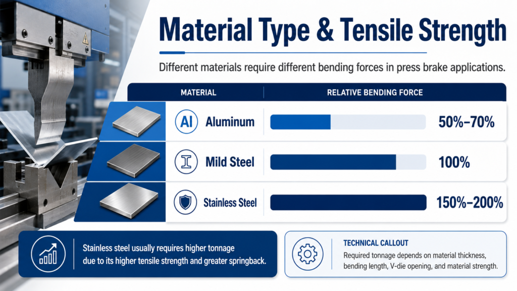 Pressbrake Material Type and Tensile Strength